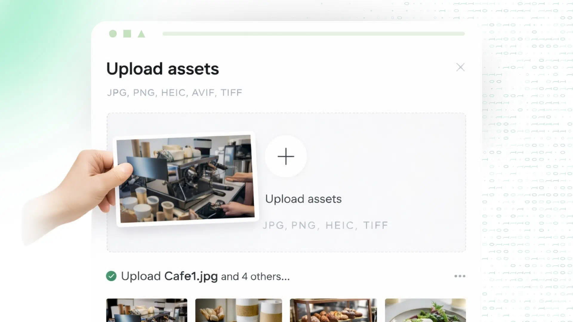 Step 1: You Upload - Client uploads images and notes