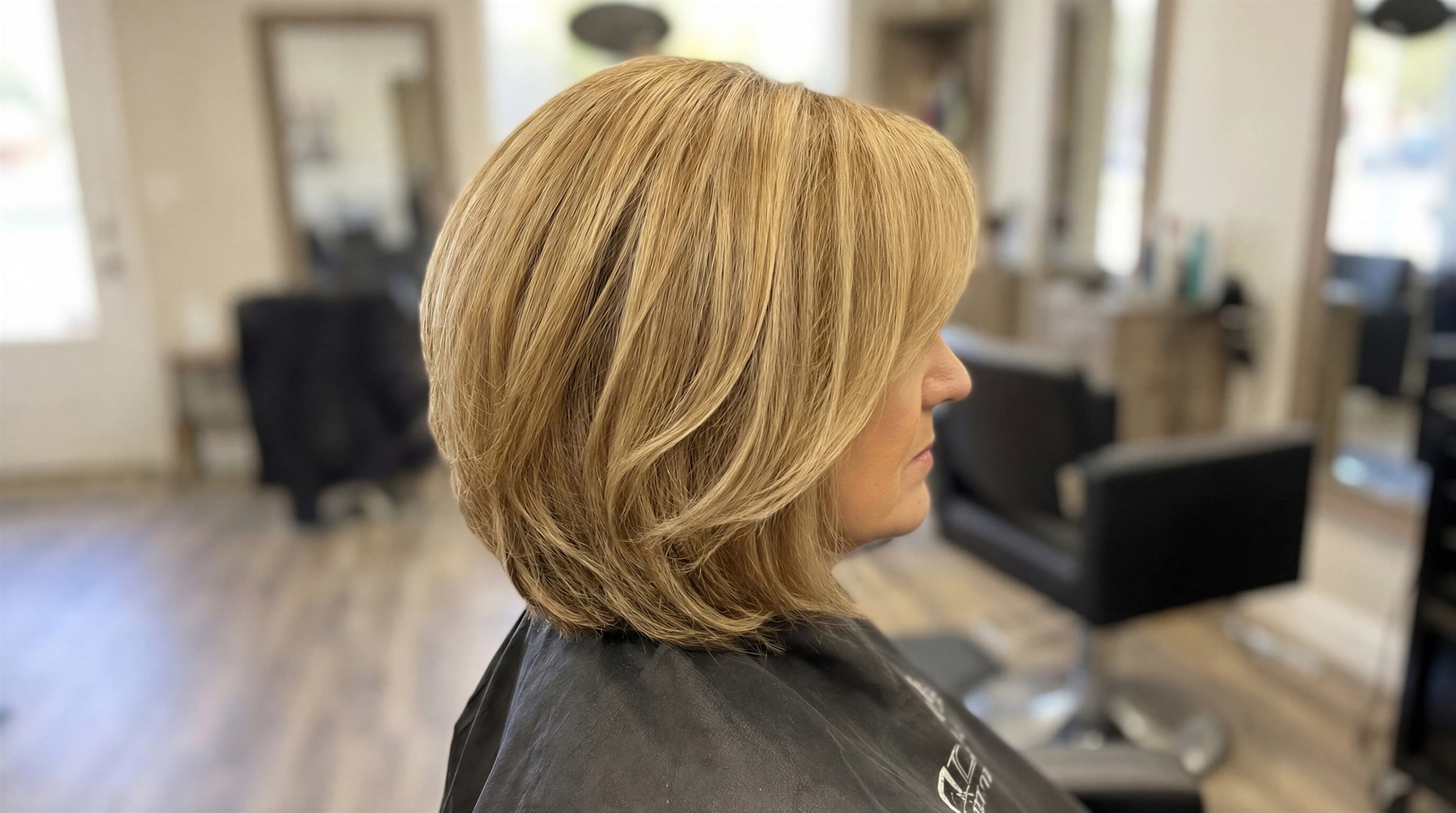 After AI enhancement: Modern salon aesthetic with professional AI-powered retouching